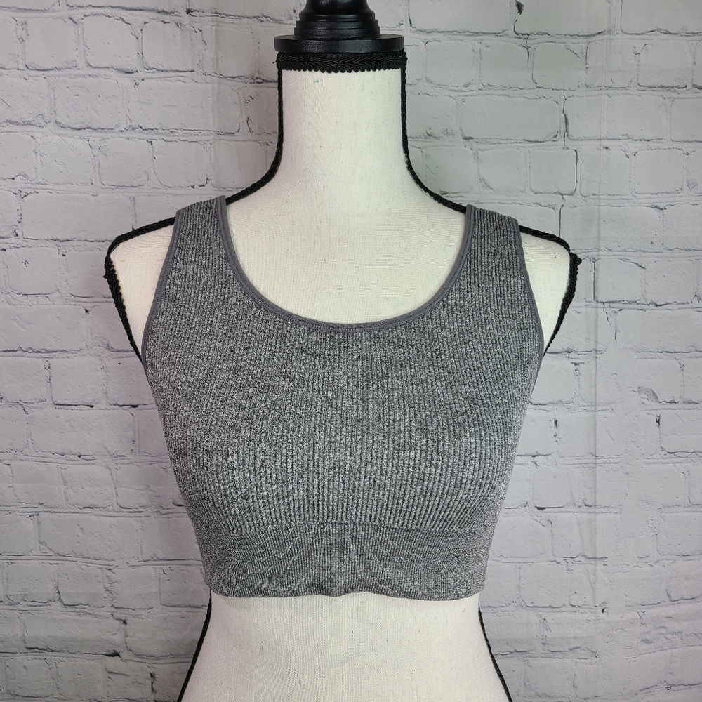 Aerie Sports Bra Womens Color Gray - Size  Large